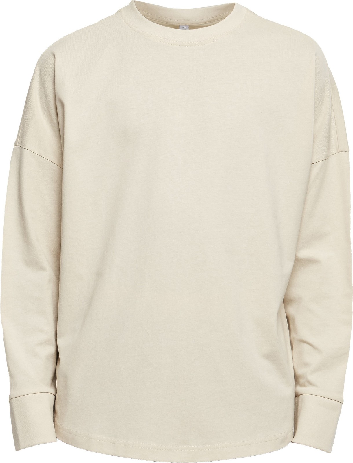Build Your Brand Oversize cut on sleeve long sleeve – Round neck, Set-in sleeve