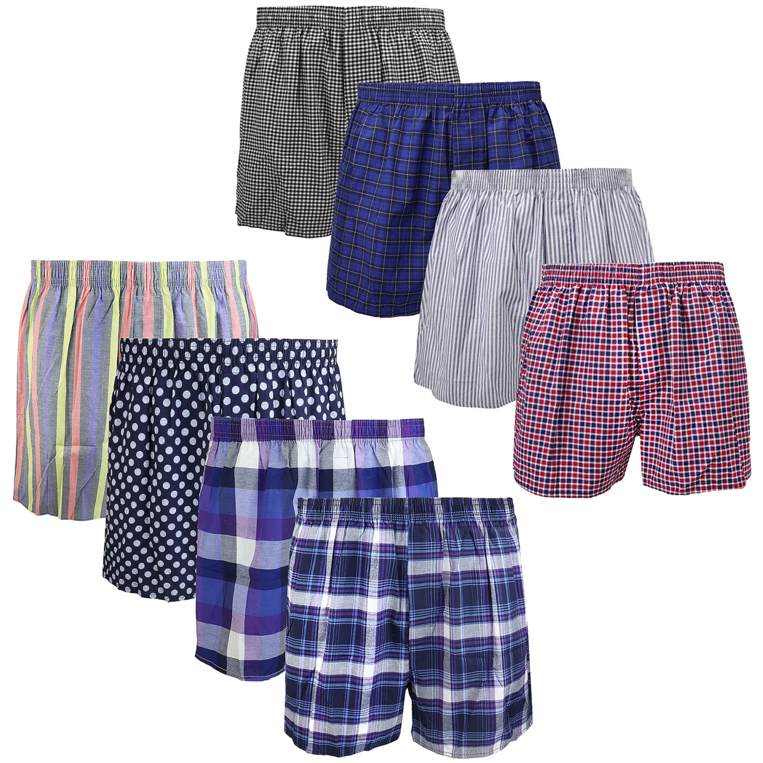 Falari 4-Pack Men’s Boxer Underwear 100% Cotton Premium Quality