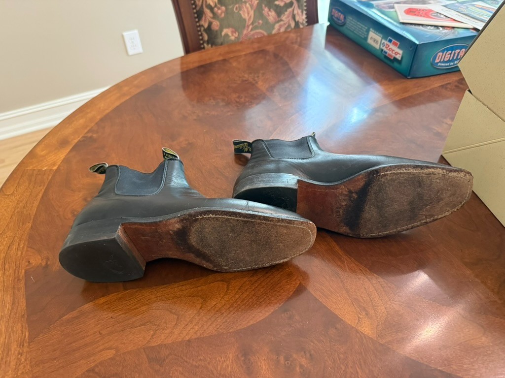 RM Williams Comfort Craftsman Black Chelsea Boots AU 6.5 G US 7.5 D Vintage 1997