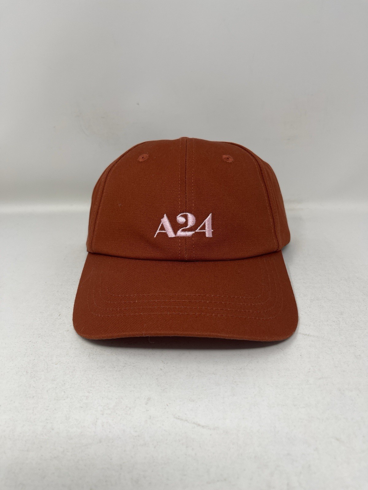 A24 Films LLC Spring Logo Hat Adjustable Red Rust Pink Embroidery BRAND NEW