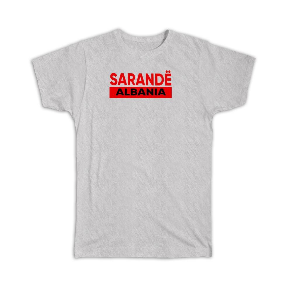 Gift T-Shirt : Sarande Albania Albanian Stripe