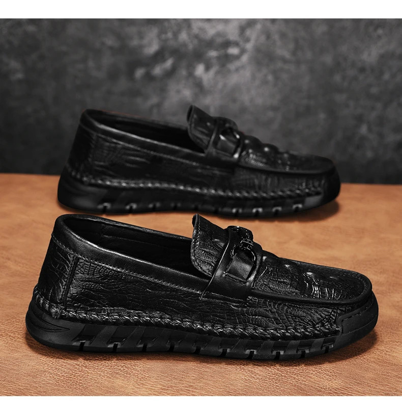 Men Business Dress Driving Moccasin Leather Loafers Shoes Outdoor Flats Shoes