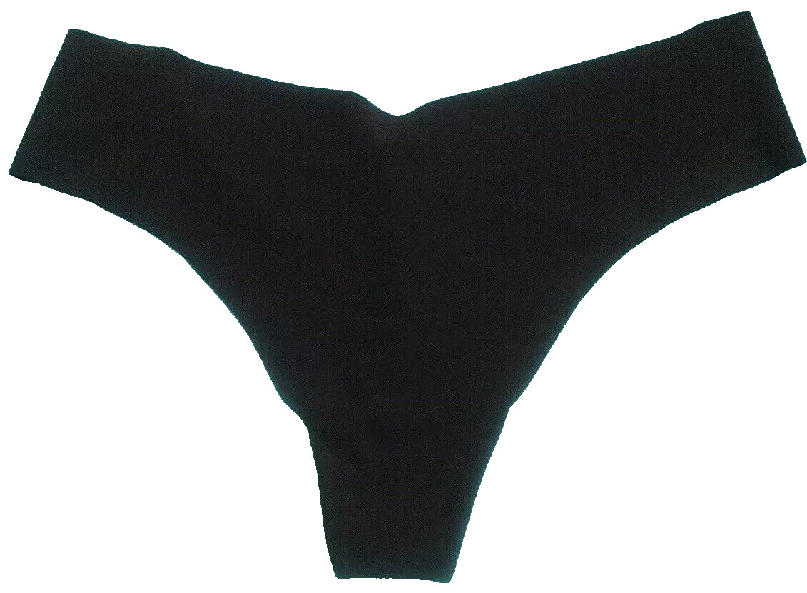 Victorias Secret Very Sexy Black No Show Thong Size XL Laser Cut Seamless NWT