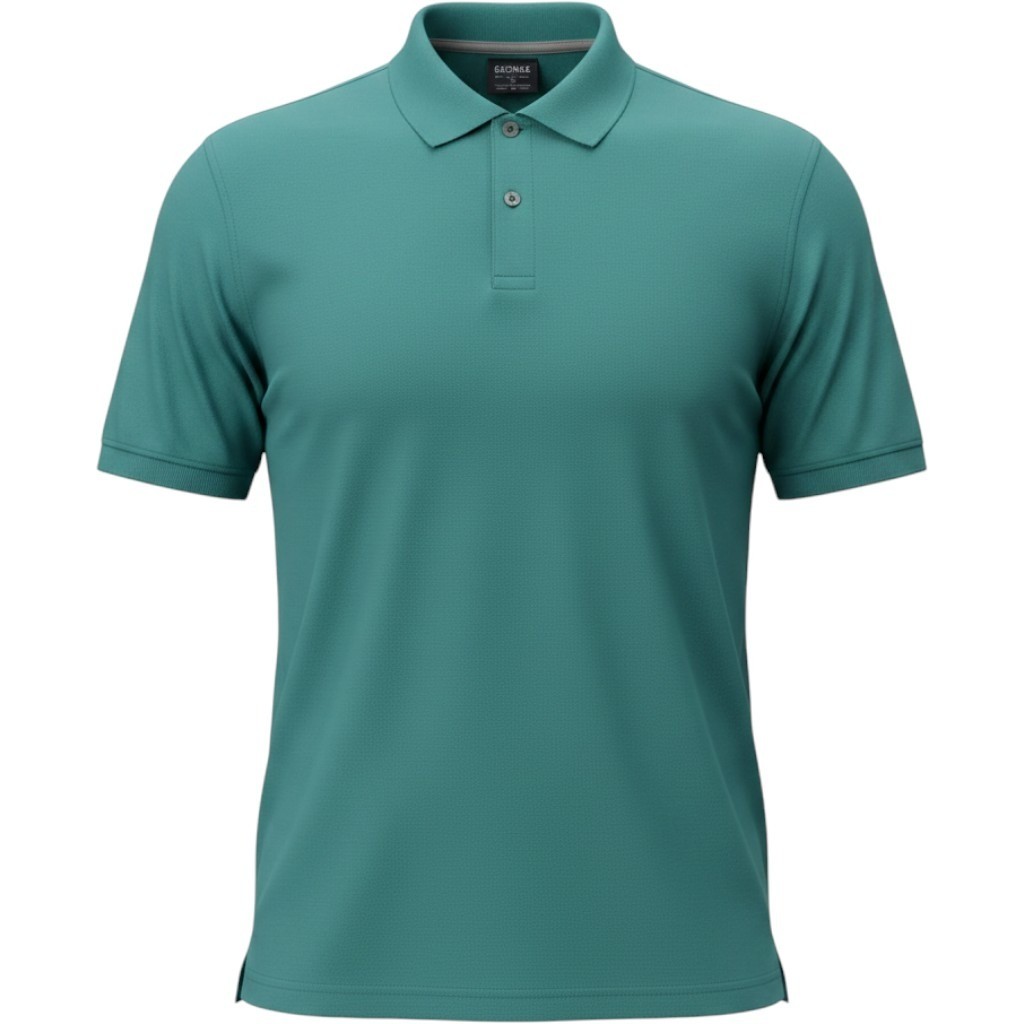 George Short Sleeve Pique Men’s Collared Polo Teal Size 2XL
