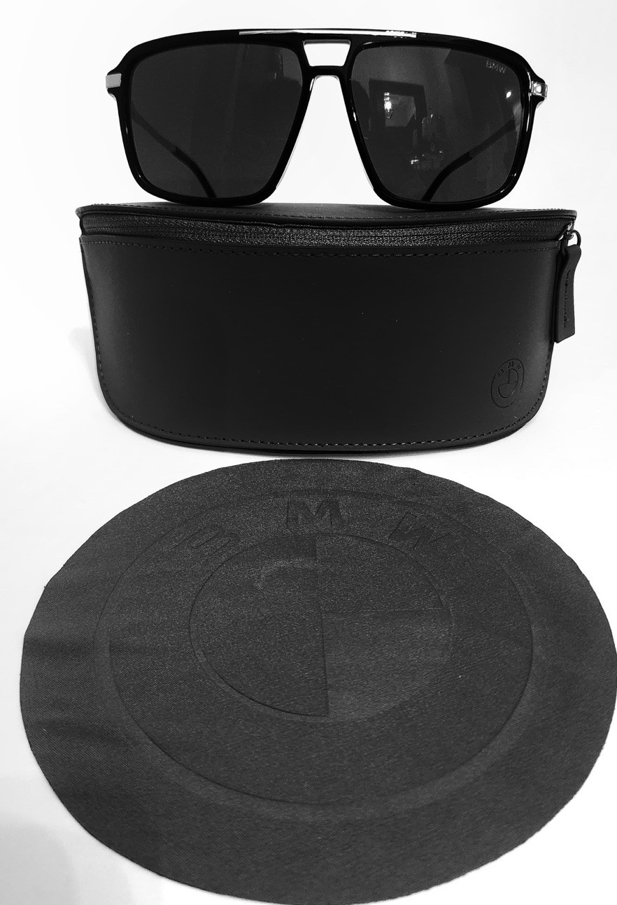 BMW BW0059-H Pilot Sunglasses Black Frame Gray Tinted +3 140mm UV400