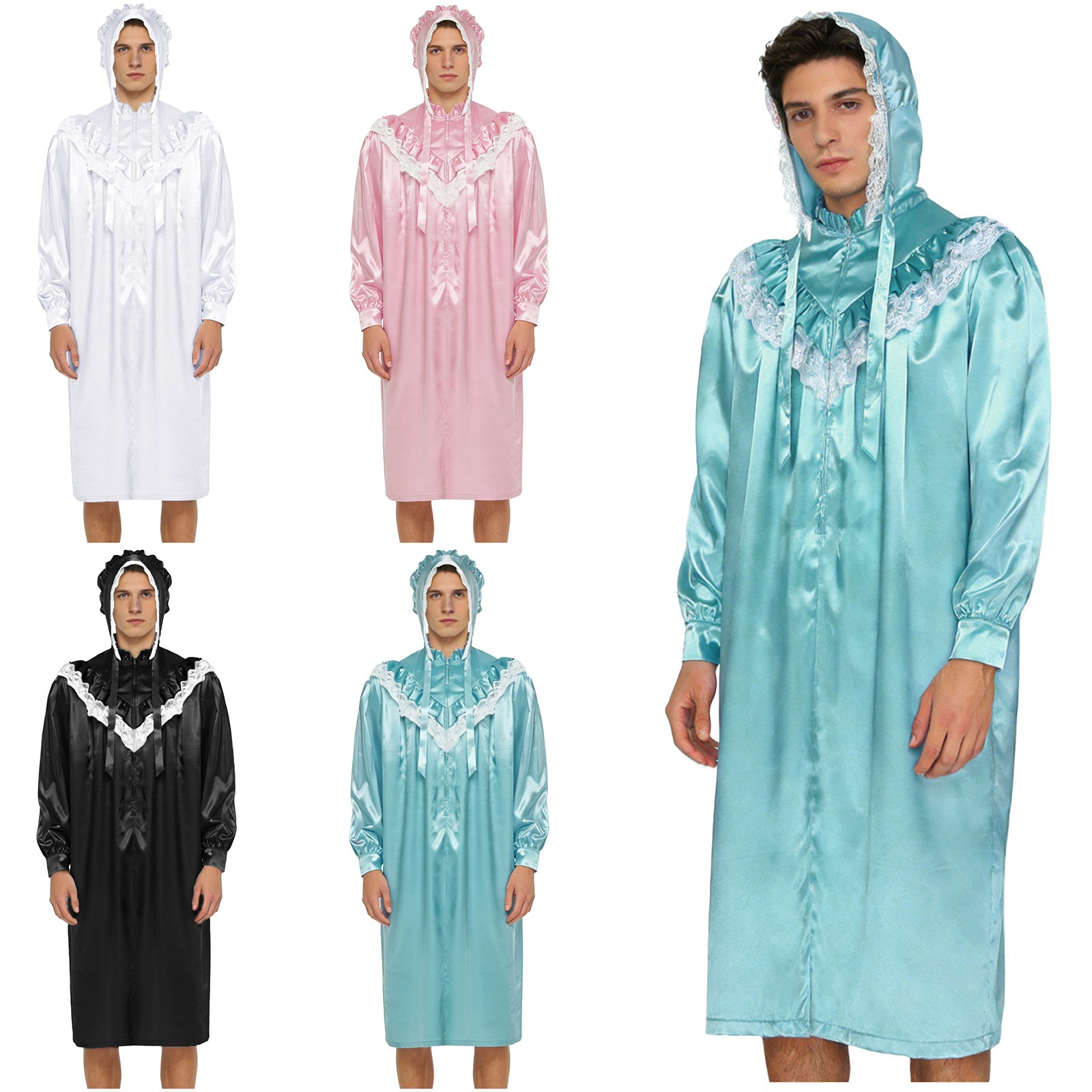 Mens Pajamas Round Neck Nightwear Carnivals Nightgowns Dubai Sleepwear Sleeping