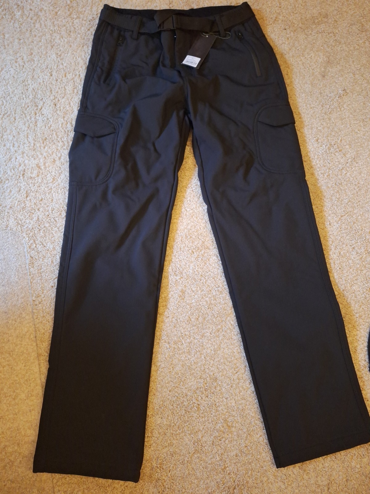 US Men Tactical Cargo Pants Free Soldier Straight-fit Work Outdoor Fleece Lined
