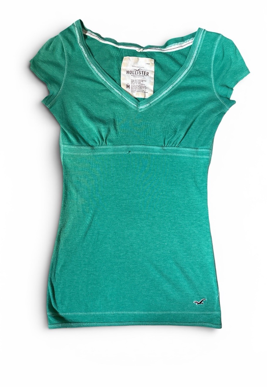 Y2K Hollister baby doll top women’s medium T-shirt Green