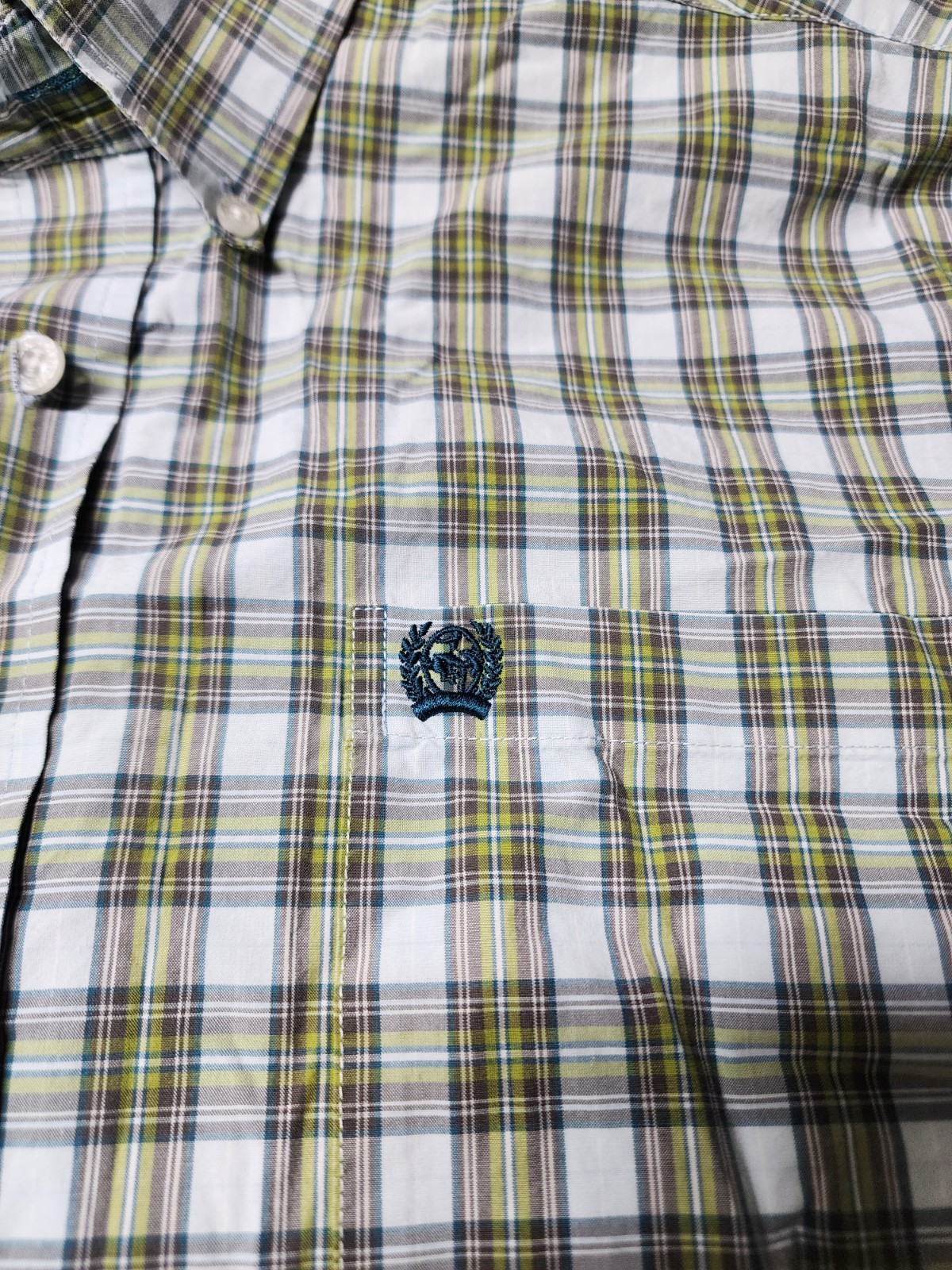 Cinch Men’s Plaid Short Sleeve Button Up Size Small Western Shirt Silver Tag