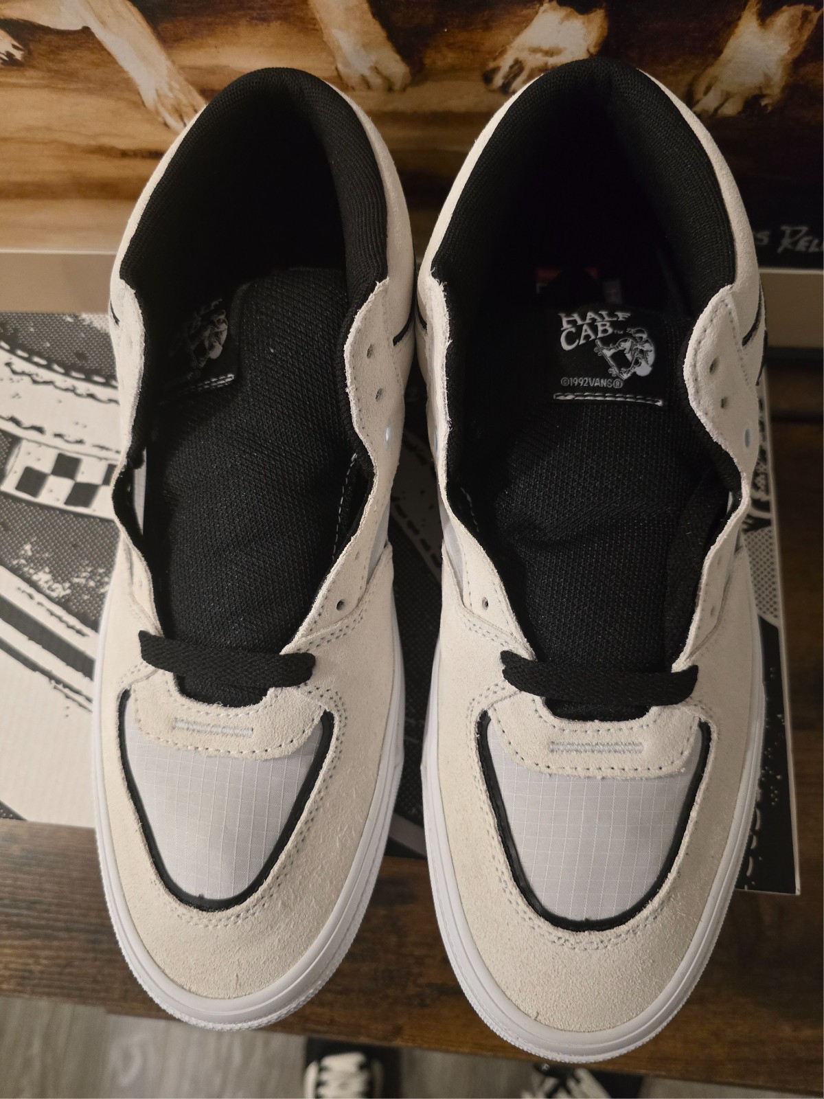 Vans Skate Half Cab Waffle Cup Shoes White Black VN000D9ZYB2 Men’s Size 11 NEW
