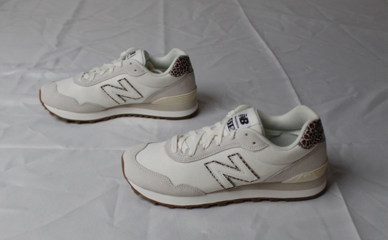 New Balance Adults 515 V3 Classic Shoes JL3 White/Leopard Size US:6M/7.5W UK:5.5