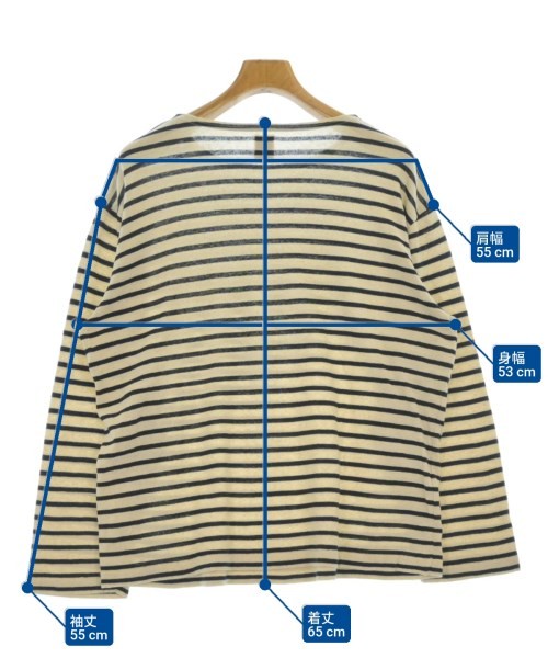 BATONER T-shirts/Cut & Sewns BeigexBlack(Border) 1(Approx. S) 2200683956047