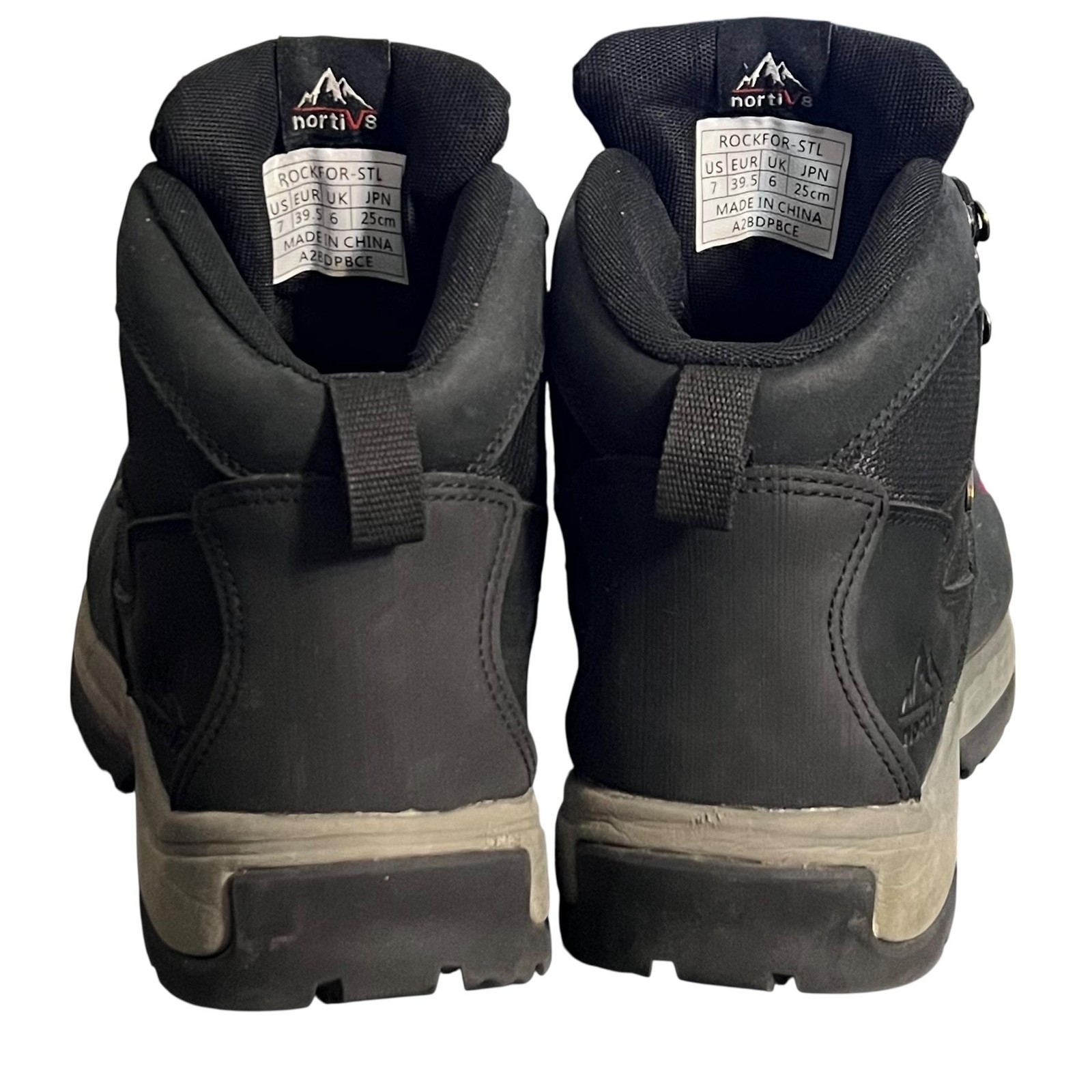 Nortiv 8 Boots Mens Size 7 Black Waterproof Hiking Work Combat Trail Steel Toe