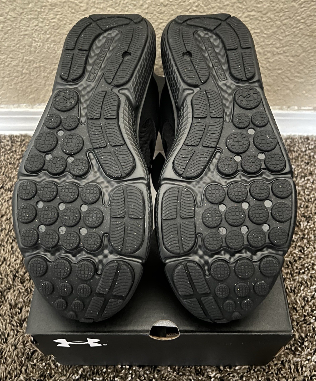 Under Armour Men’s Charged Assert 10 Shoes Black Color Size-10