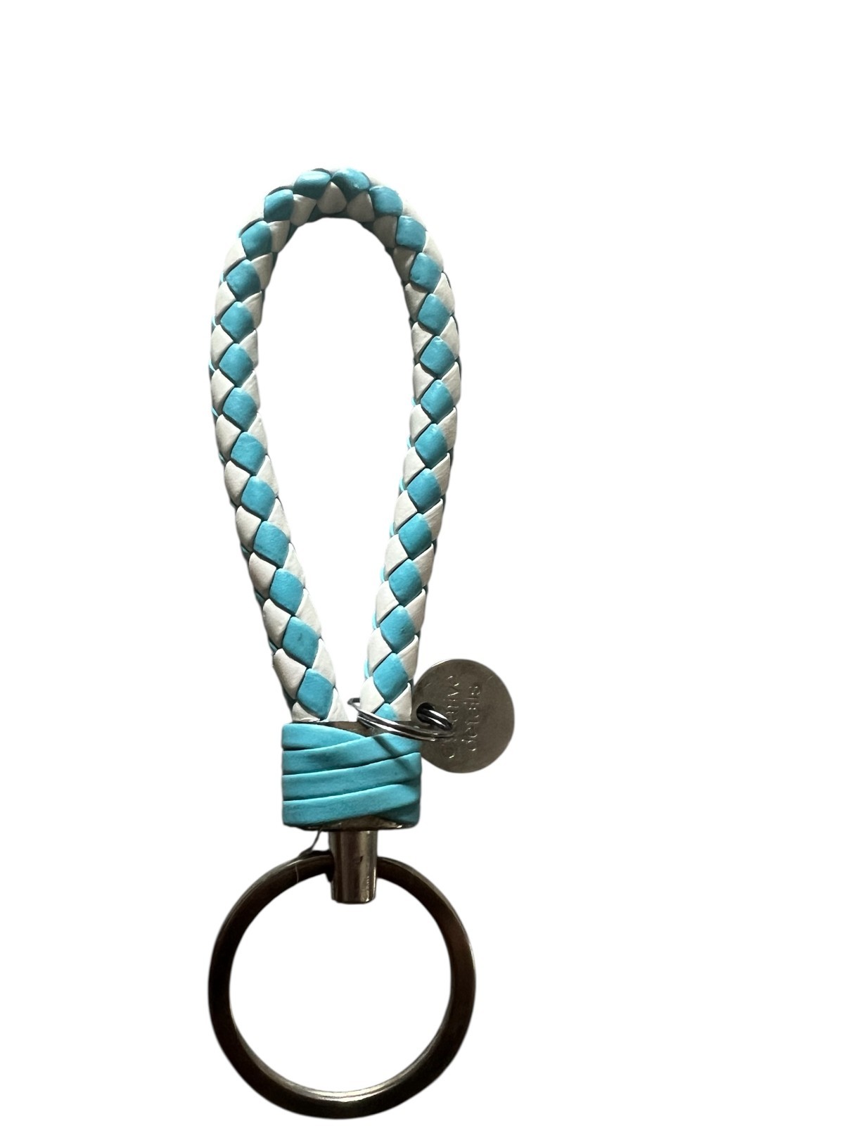 1 PC PU Leather Keychain Car Keyrings Braided Woven Rope Key Chains