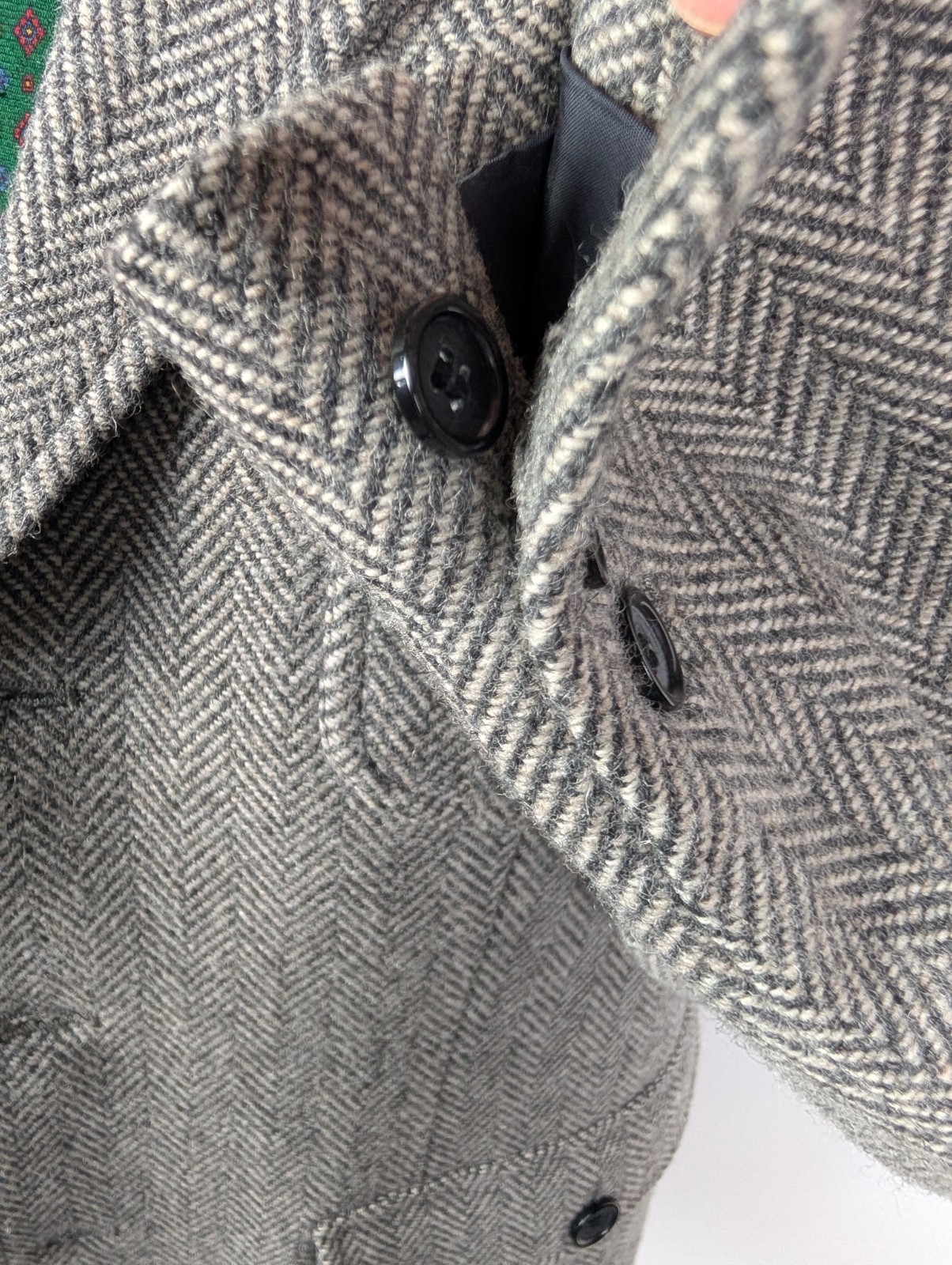 LL BEAN Signature Herringbone Tweed Dual Vent Wool Blend Sport Coat Sz 40