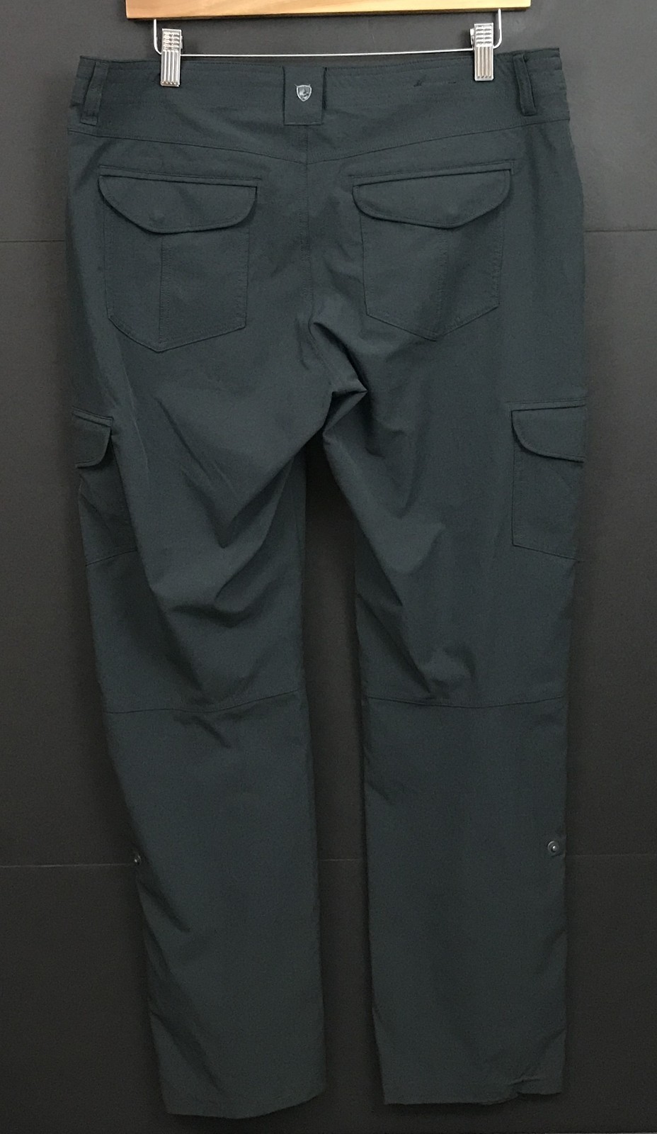 Kuhl Women’s Freeflex Roll-Up Pants Gray Cargo Lightweight Outdoor Hiking 12 Reg