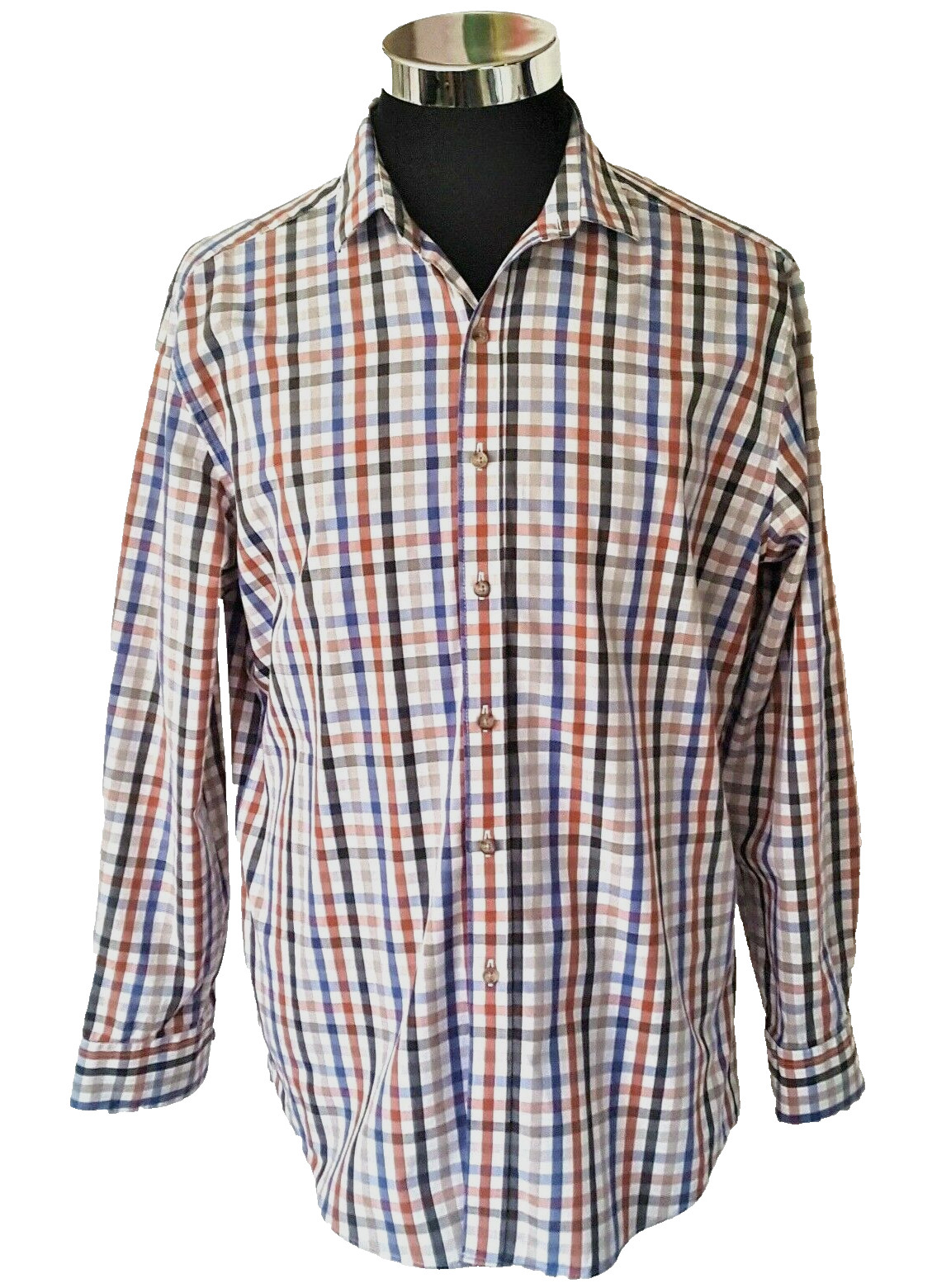 Bar lll Slim Fit Shirt Mens Size 16-16.5 Large Multicolor Button Front Long Slvs