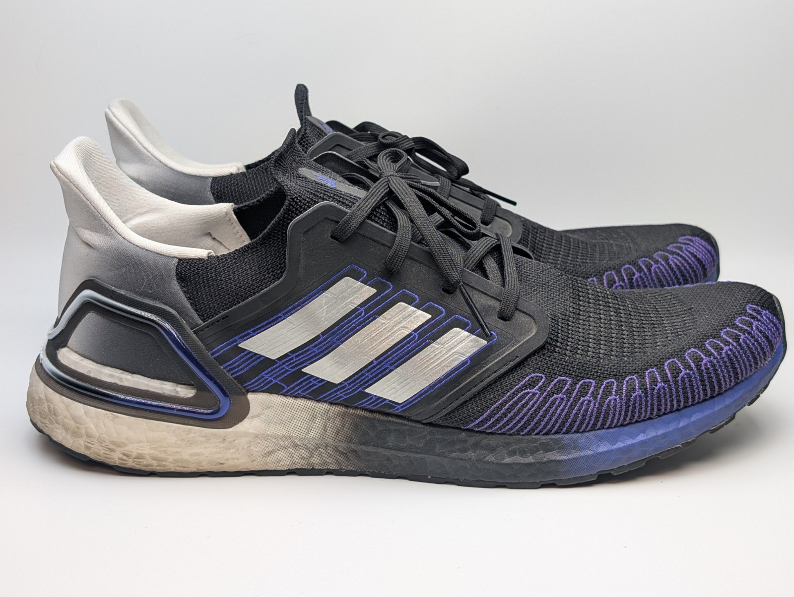 Adidas Ultraboost 20 Space Race Core Black Blue Violet Men’s Size 15 FV0033