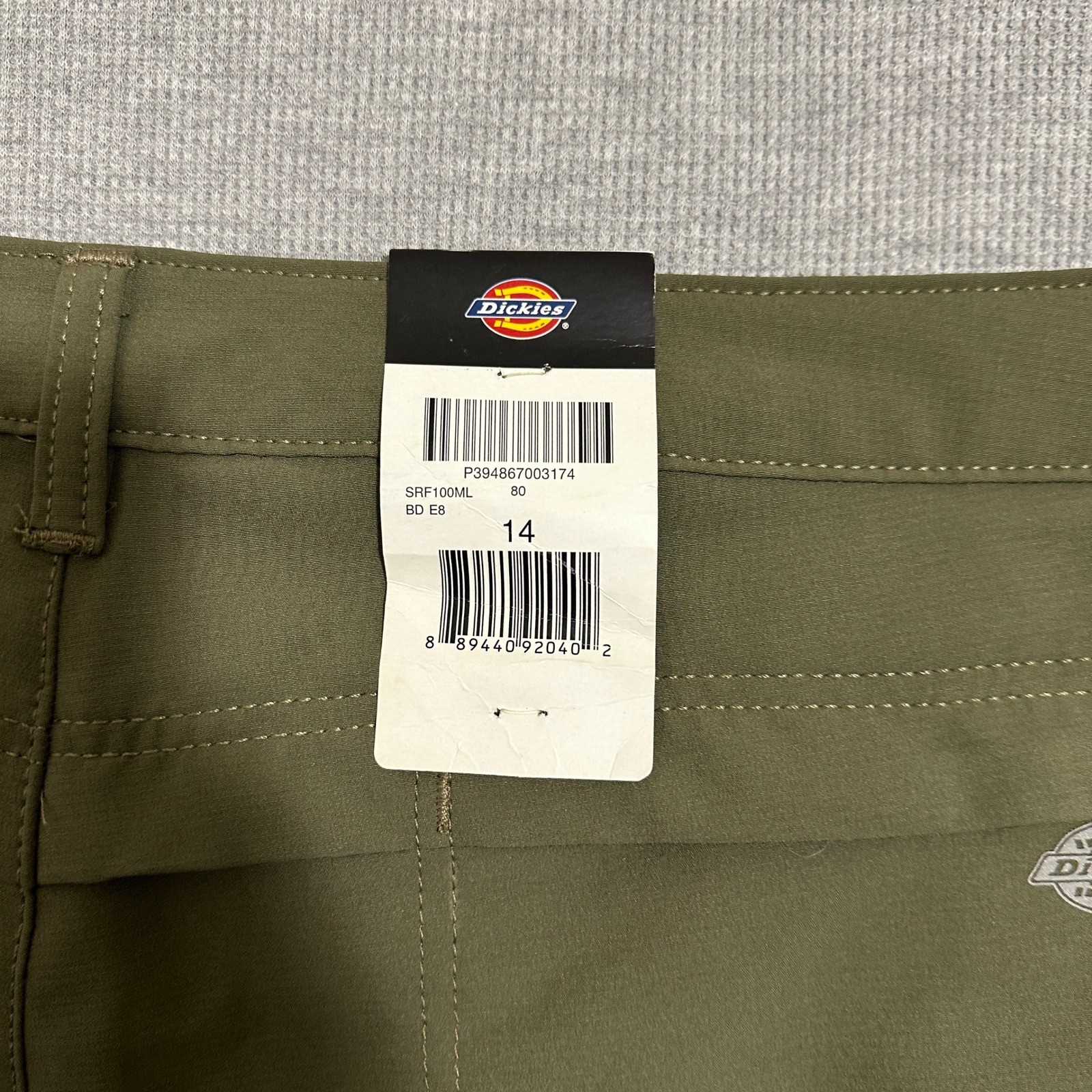 Dickies Temp-iQ Cooling Performance Shorts Moss Green Womens Size 14 NWT