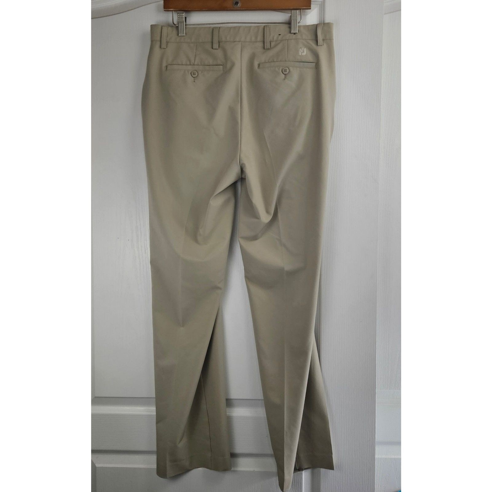 Foot Joy 34X31 Golf Pants Khaki Stretch Technical Tan Straight Leg