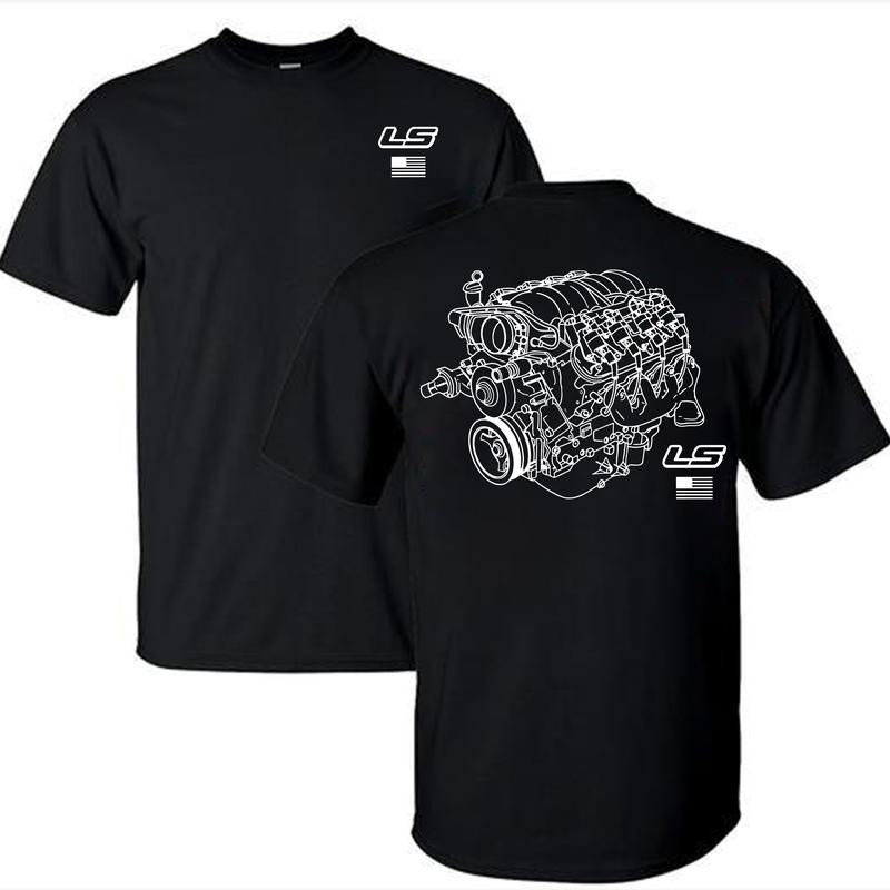 LS Engines Graphic T-Shirt/Hoodie Chevy Racing Shirt Menswear Top Made In USA