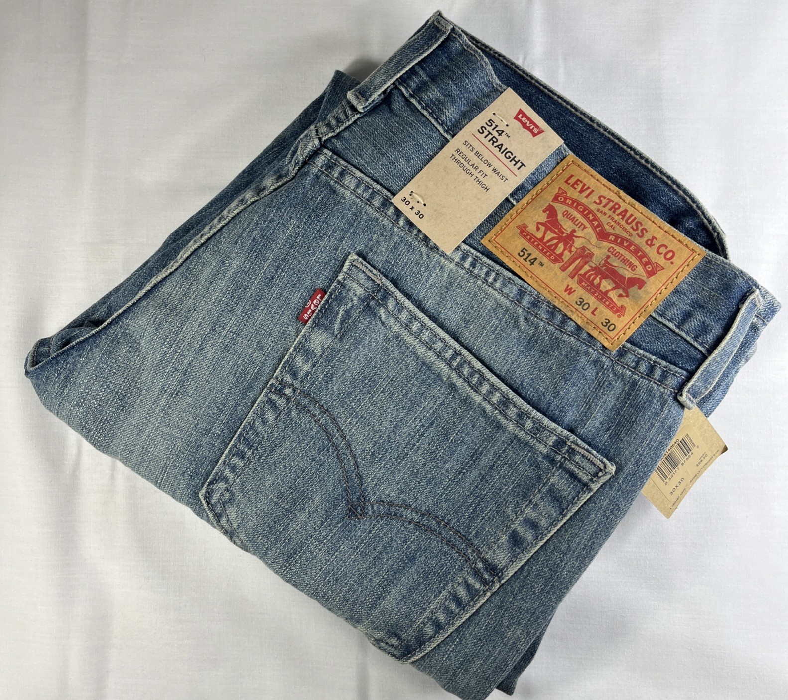 Levi’s Men’s 514 Straight Fit Cut Jeans Vintage Tint 30W x 30L – New With Tags
