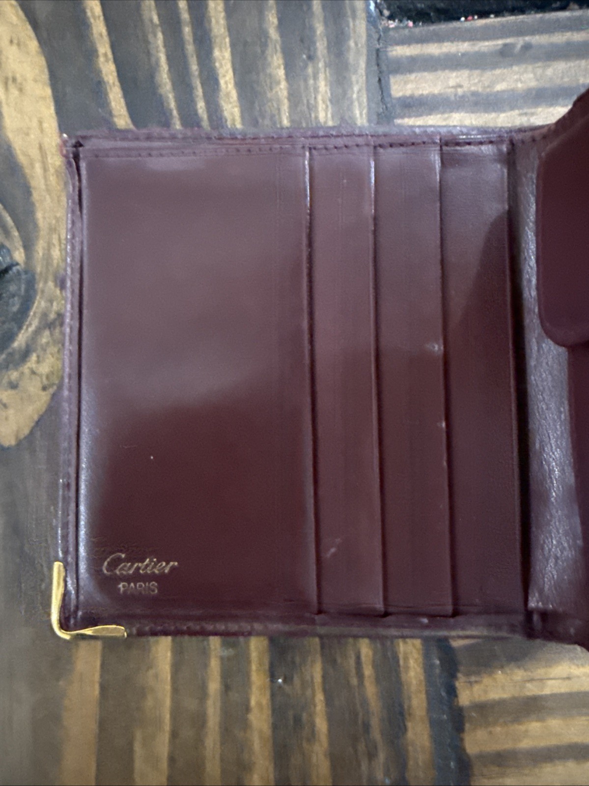 Authentic Vintage Must de Cartier Bifold Wallet