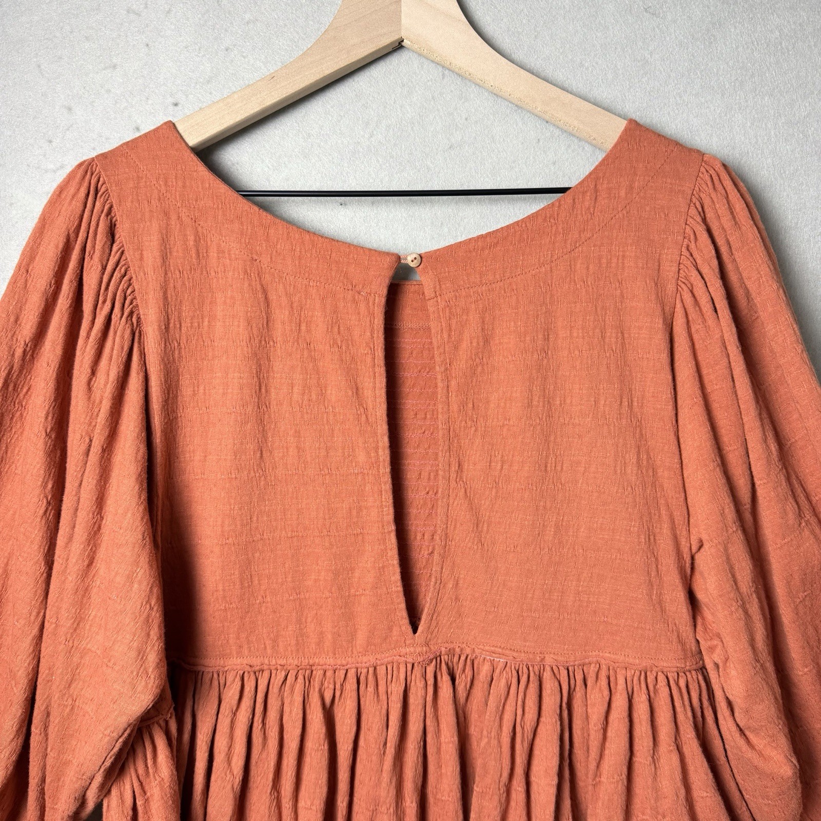 Free People Beach Get Obsessed Babydoll Tunic Dress Balloon Sleeve Size XS