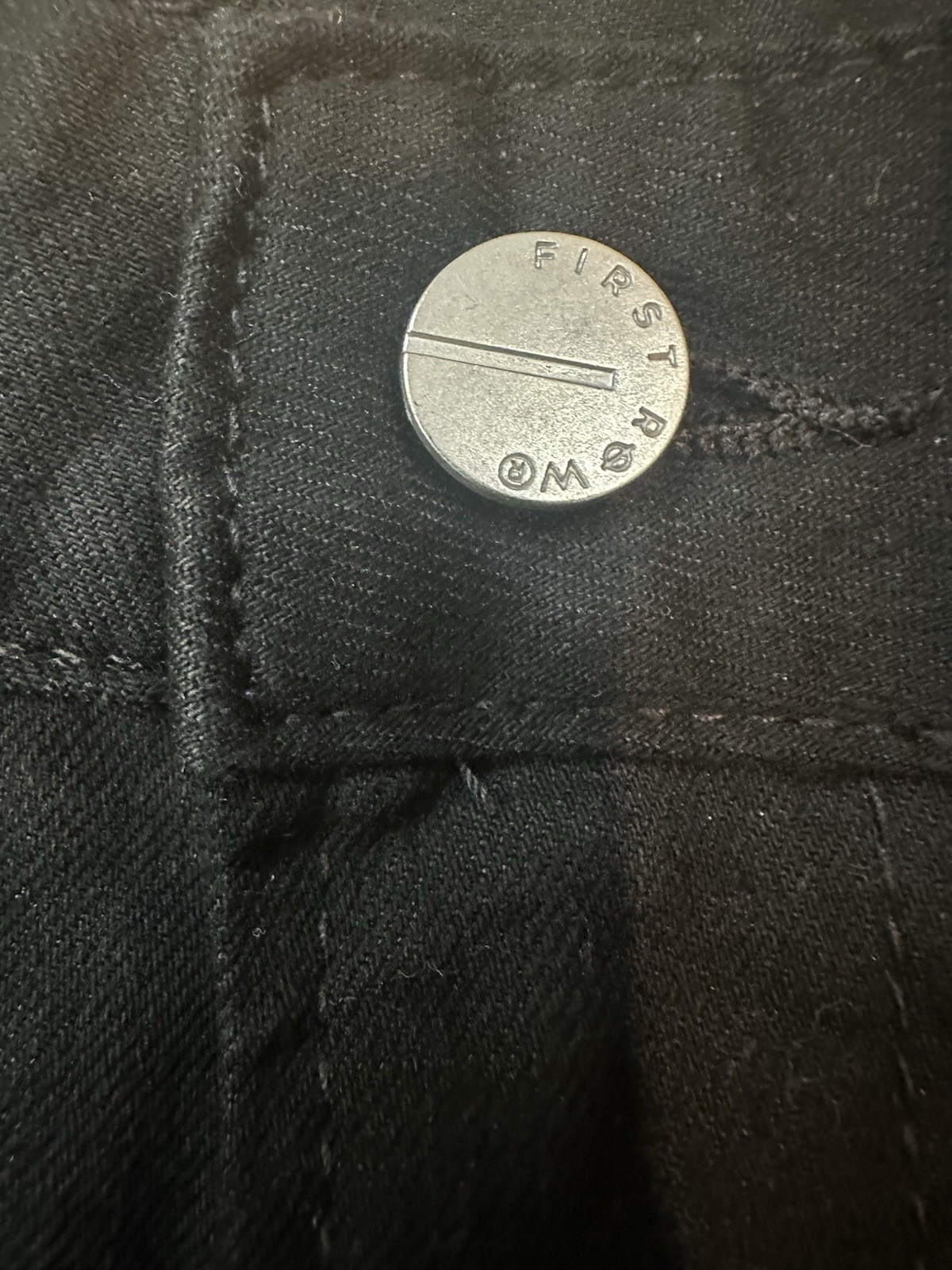 First Row Mens Black Denim Jeans With Patches And Embroidery 38×32 New With Tags
