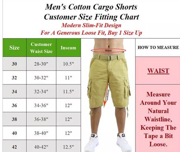 Men’s Belted Classic-Fit Cargo Distressed Shorts Multi-Pocket (Size 30-48) *NEW*