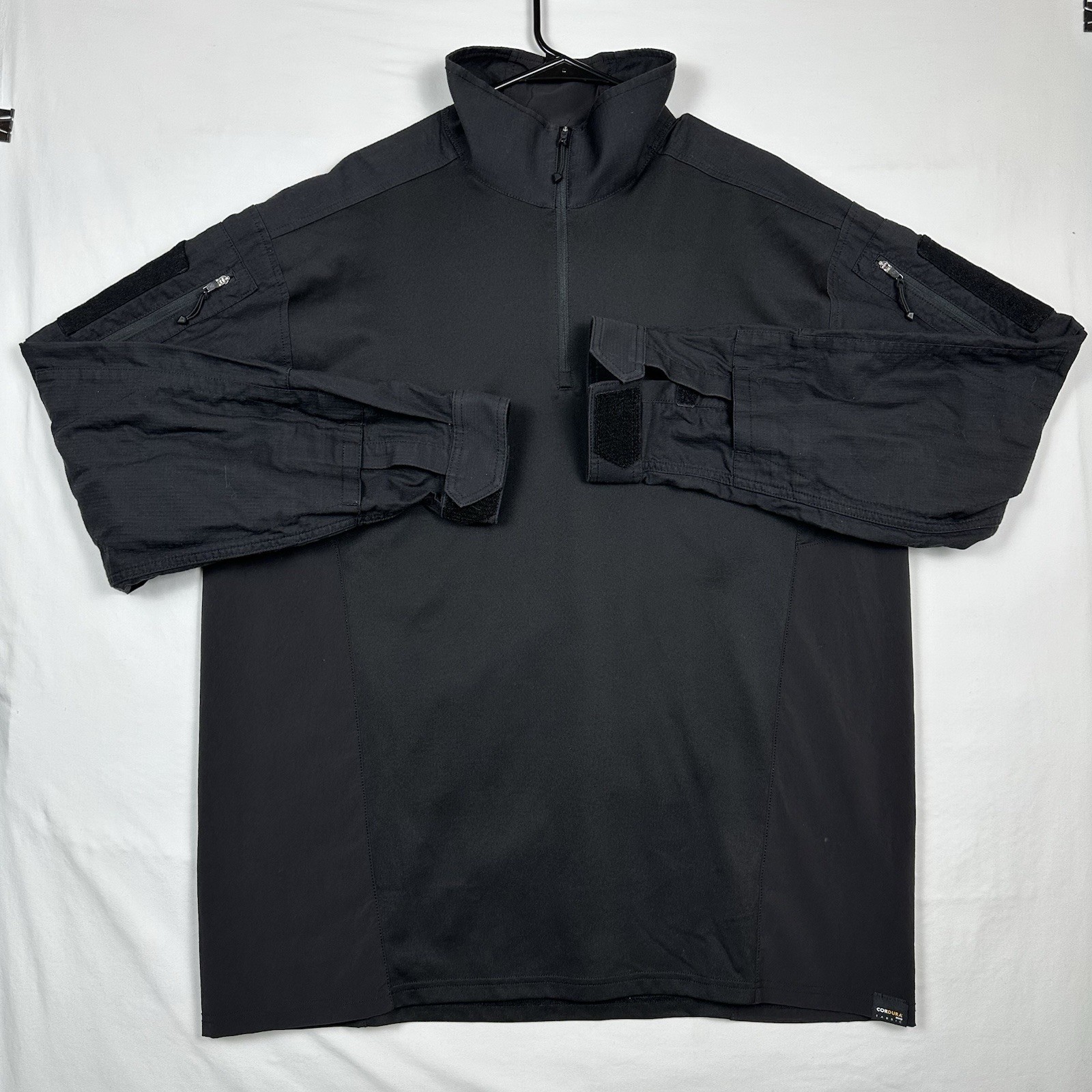 First Tactical Duty Shirt Mens Black 2XL 1/4 Zip Cordura Heavy Duty Combat Top