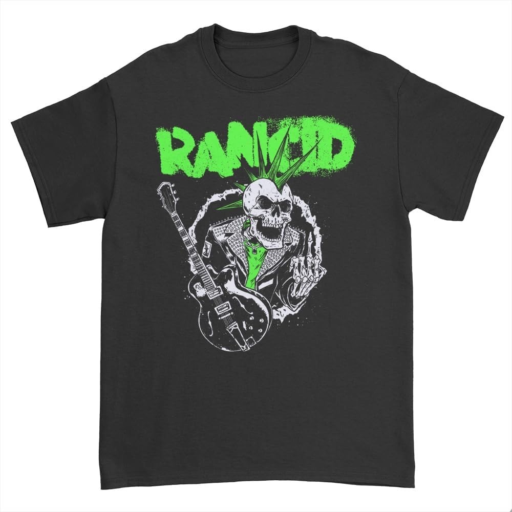 Skele Guitar Funny Rancid Band T-Shirt Classic Unisex Black S-5XL 1J0432