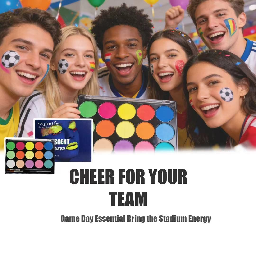 1 Pack Football Fan National Flag Face Decals Body Painting for Game Party