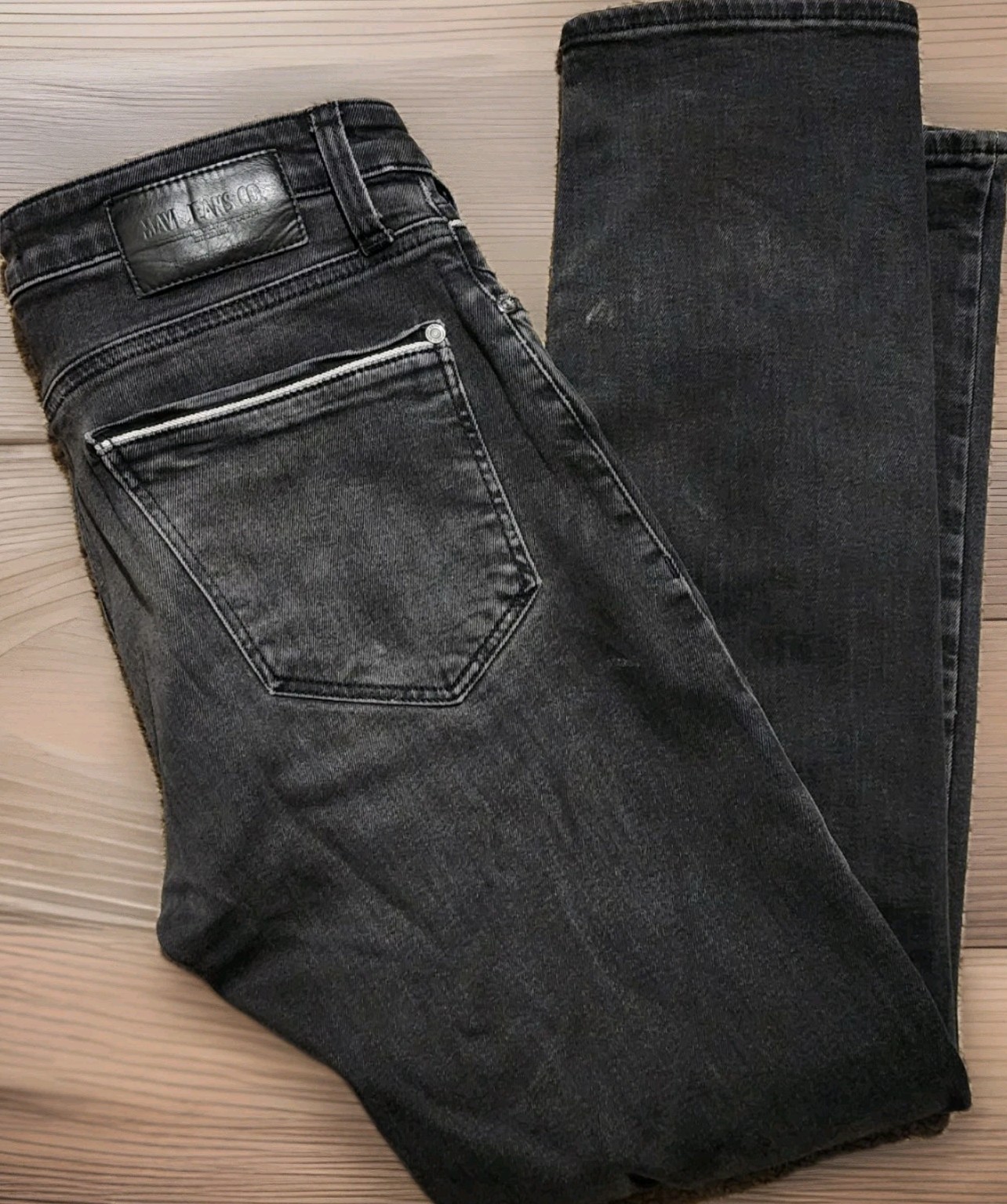 Mavi Premium Jeans Luxe 31 x 30 Marcus Slim Straight Black Stretch Denim Jeans