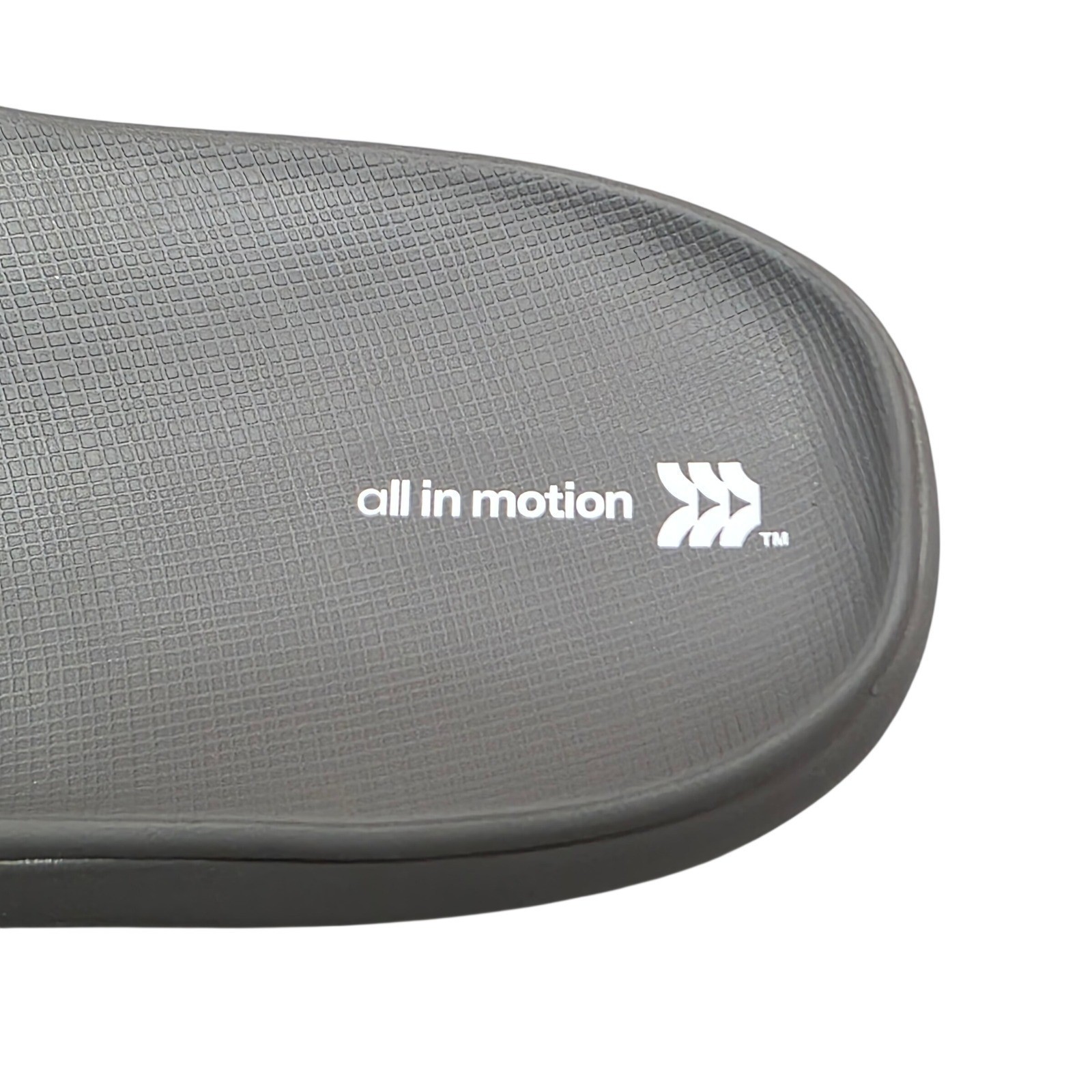All in Motion Mens Archie Recovery Slide Sandals Gray Contoured Footbed Slip On