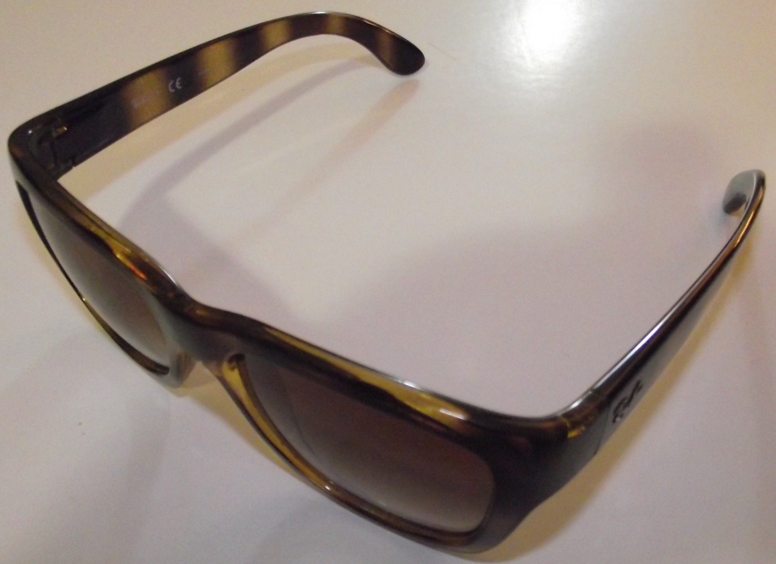 Ray-Ban RB4194 710/85 Polished Light Havana/Brown Rectangle Sunglasses 53-17-140