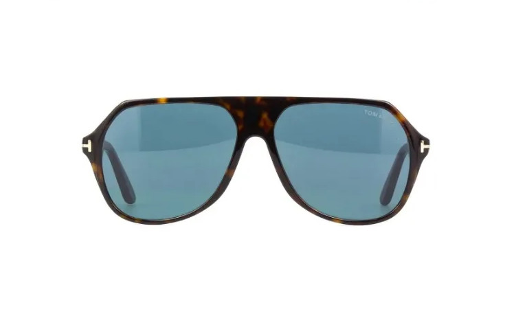 TOM FORD HAYES FT0934 52V Sunglasses Havana Frame Blue Lenses 59mm