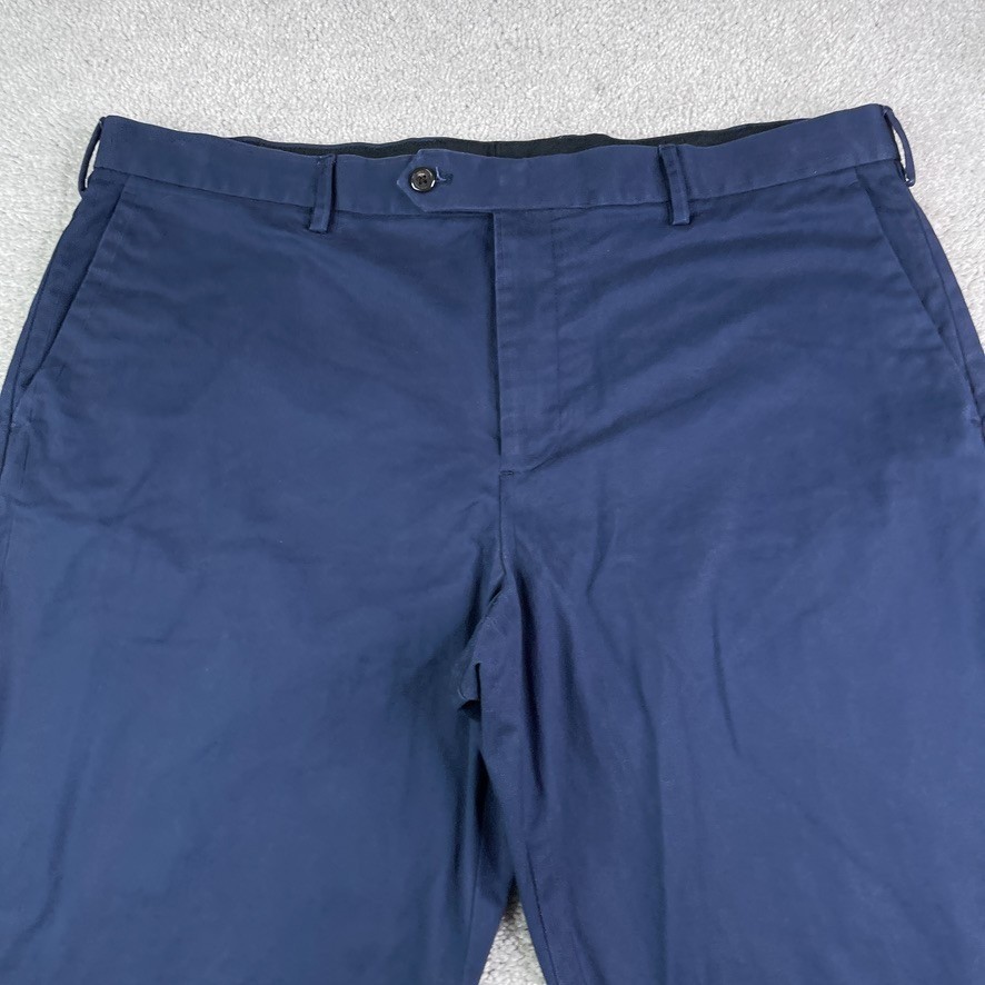 J Crew Bowery Pants Mens 38×32 Navy Blue Chino Slim Fit Business Trousers