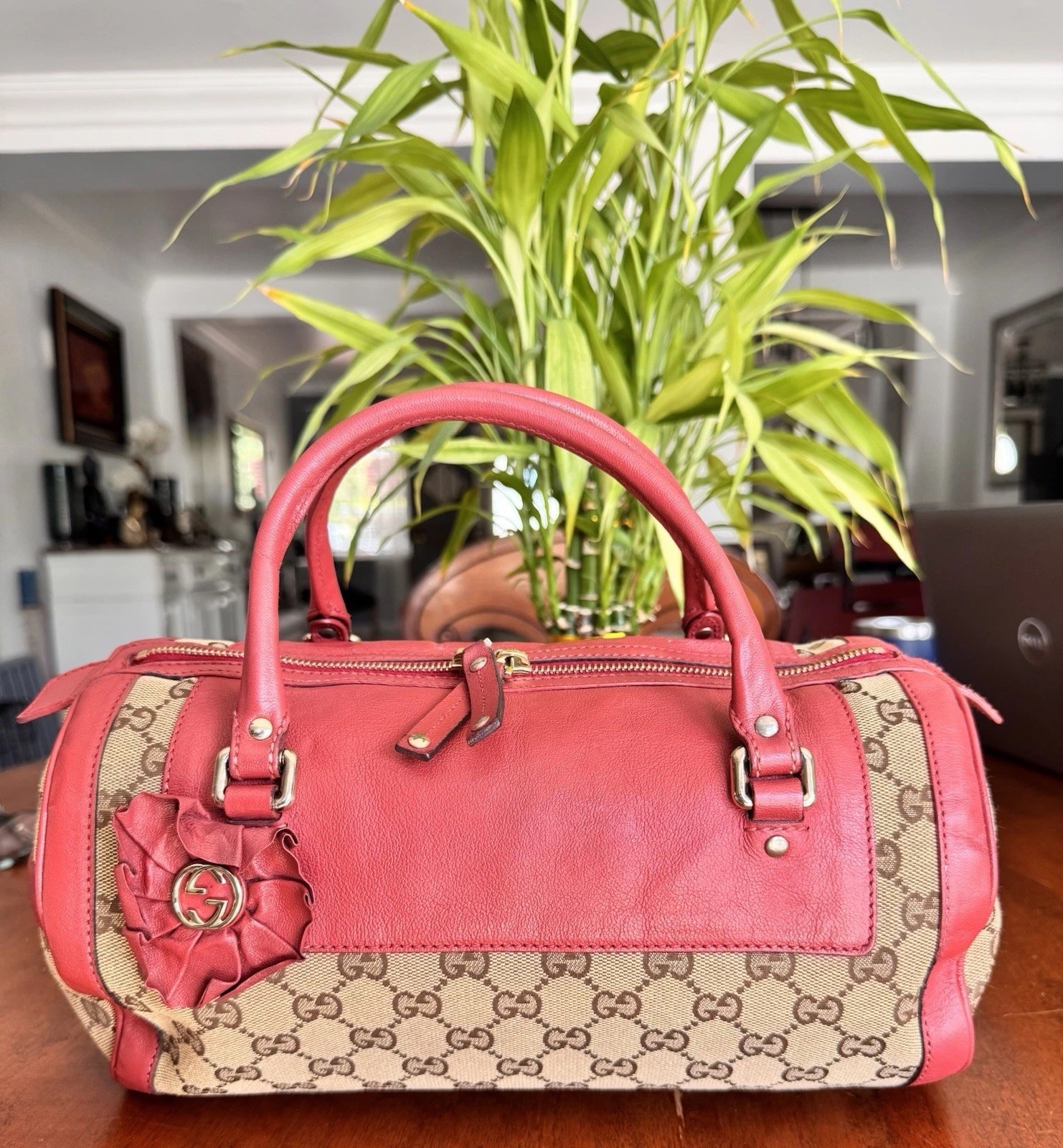 Gucci GG Canvas Trophy Bag