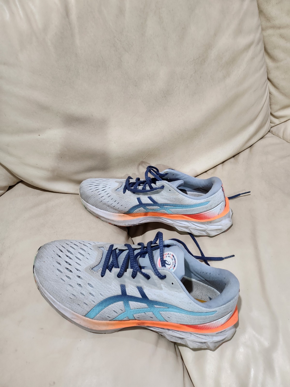 Asics FF NovaBlast Men’s Running Training Shoes White Grey
