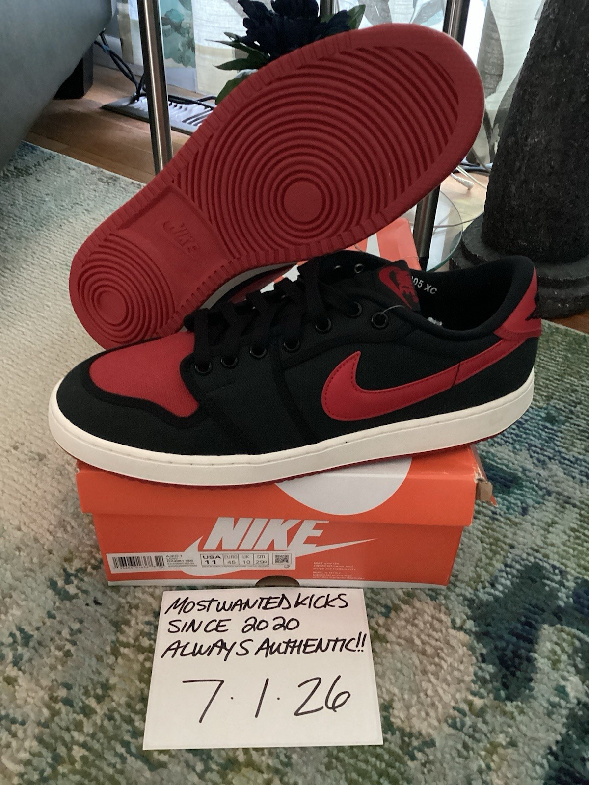 DS 2023 Nike Air Jordan Retro 1 Low AJKO Bred Men’s Sz 11
