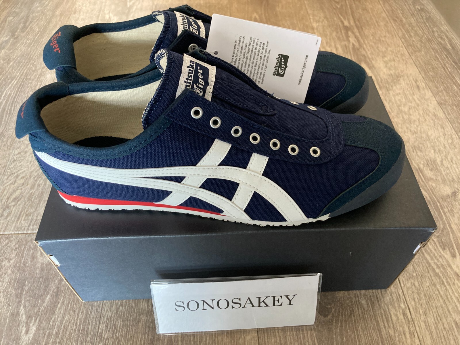 Onitsuka Tiger MEXICO 66 SLIP-ON 1183A360 401 NAVY/OFF-WHITE New in Box from JPN