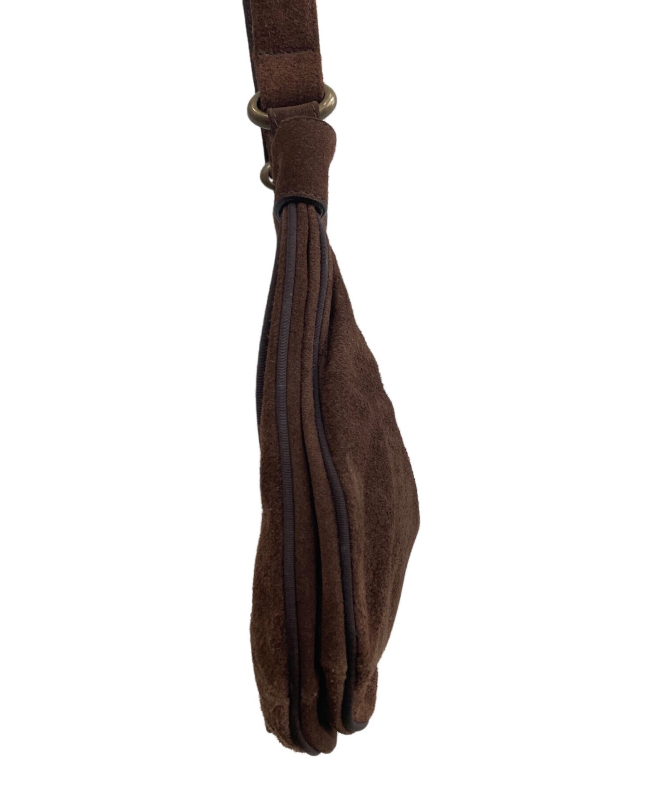 DOLCE&GABBANA Shoulder Bag Suede Brown Vintage Authentic From Japan