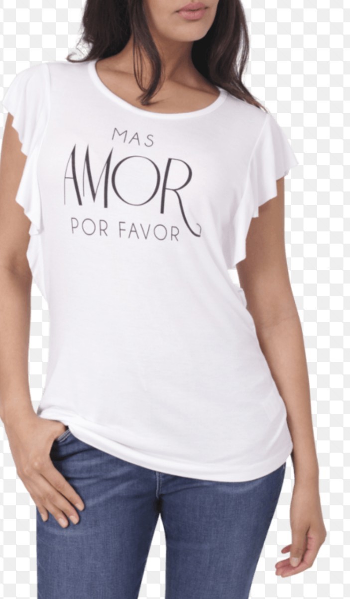 Eva Longoria AMOR GRAPHIC TEE BRILLIANT WHITE / BLACK$29 Size M