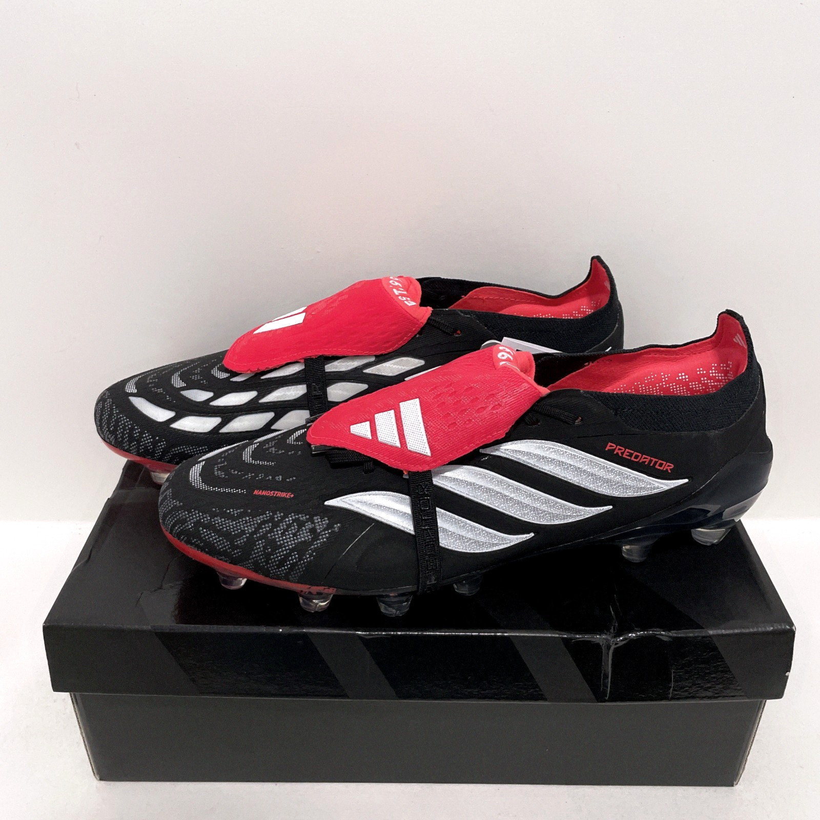 adidas PREDATOR ELITE Fold-Over Tongue Hard Ground KI6300 Black White Red