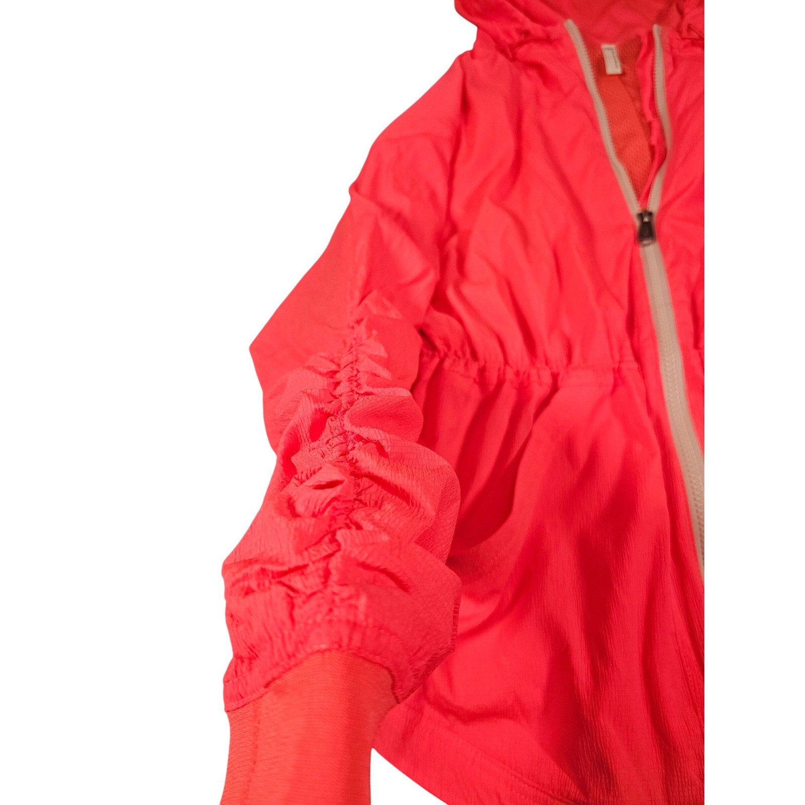 Free People Movement Pink Vivid Coral Run Wild Athletic Windbreaker Jacket S