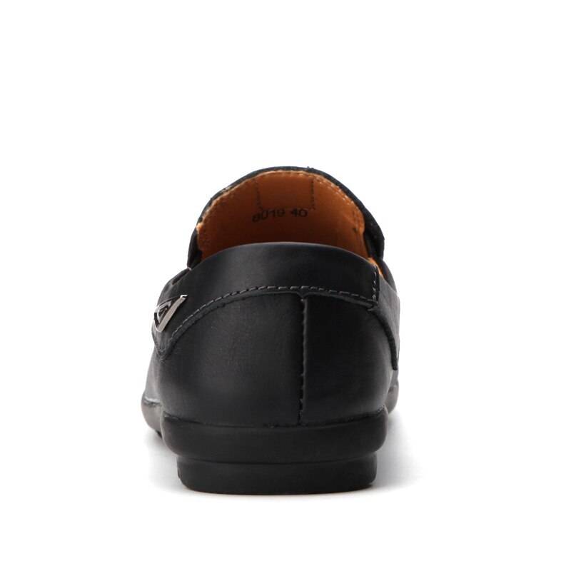 Mens Comfortable Casual Shoes Flat Loafers Genuine Leather Slip on Driving Shoes