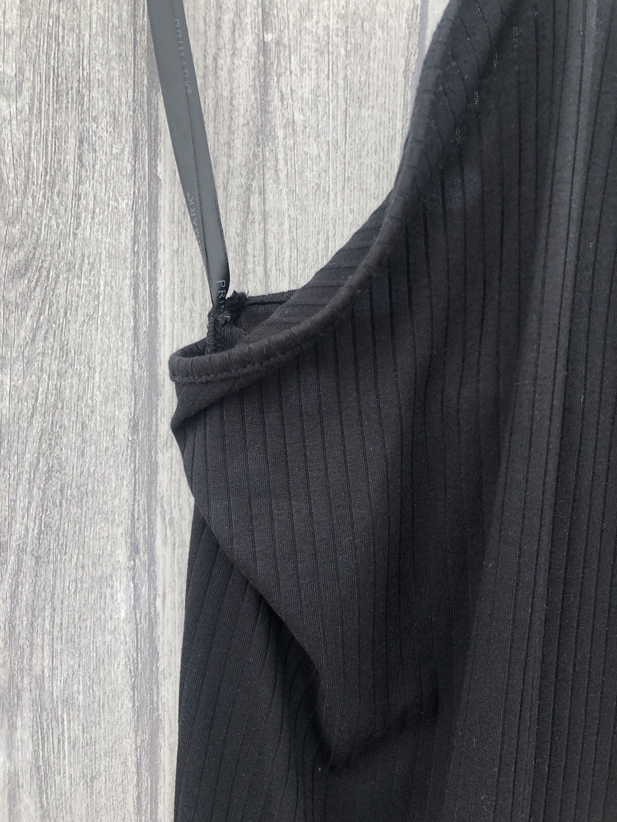 Women’s Primark Black Ribbed Body Con Dress Size Small 10-12