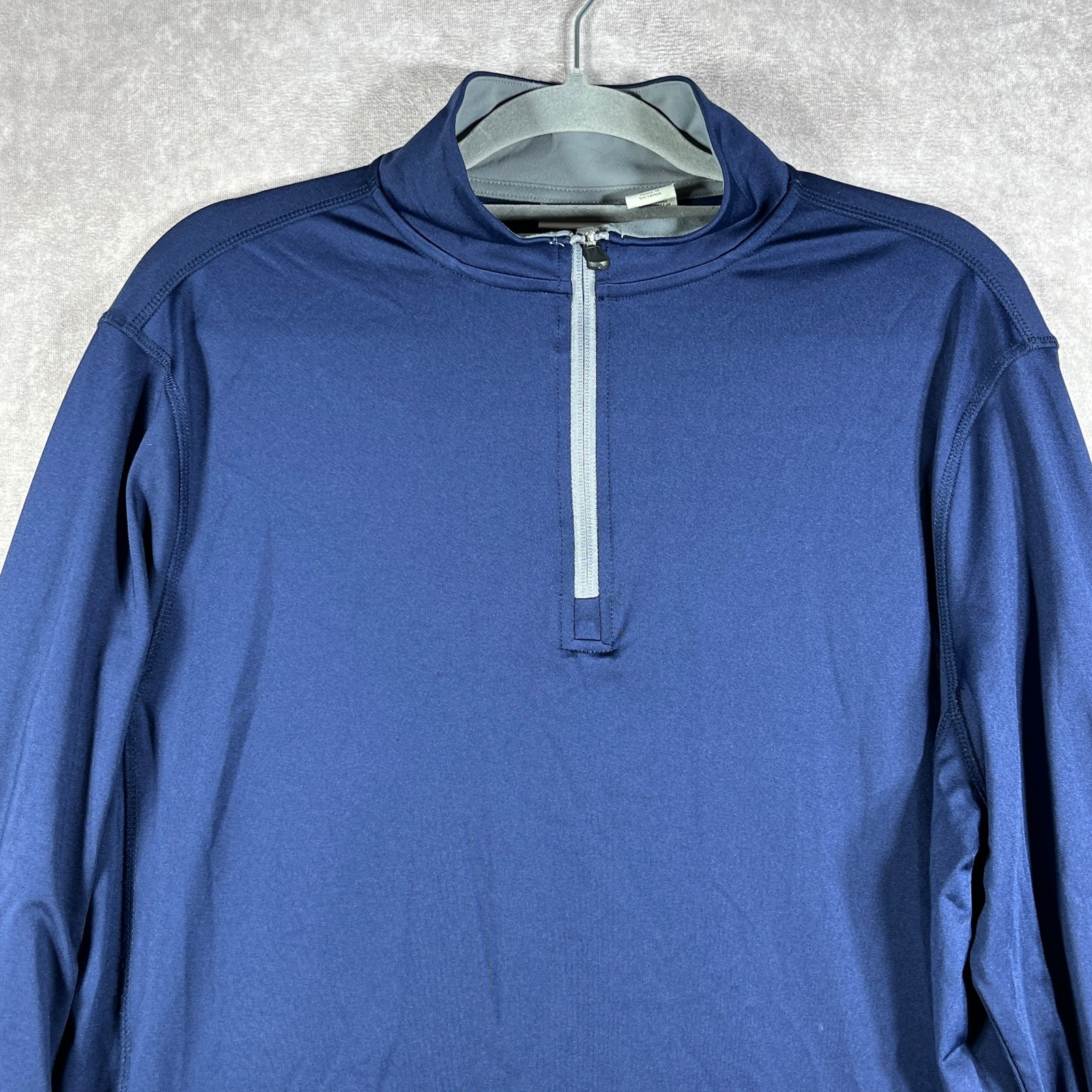 Rorie Whelan Golf Pullover Men Medium Navy Blue Quarter Zip Long Sleeve Pullover